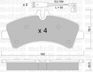 Комплект тормозных колодок METELLI 22-0674-0K