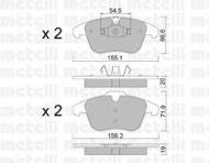 Комплект тормозных колодок METELLI 22-0675-0