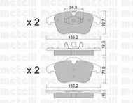 Комплект тормозных колодок METELLI 22-0675-3