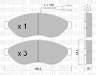 Комплект тормозных колодок METELLI 22-0708-0