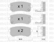 Комплект тормозных колодок METELLI 22-0725-0