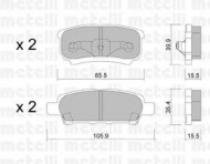 Комплект тормозных колодок METELLI 22-0737-0