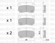 Комплект тормозных колодок METELLI 22-0761-0