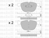 Комплект тормозных колодок METELLI 22-0770-0