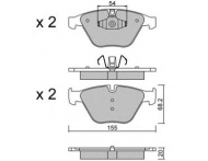 Комплект тормозных колодок METELLI 22-0558-6