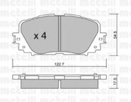 Комплект тормозных колодок METELLI 22-0820-0