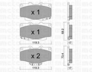 Комплект тормозных колодок METELLI 22-0129-2