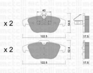 Комплект тормозных колодок METELLI 22-0666-2