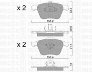 Комплект тормозных колодок METELLI 22-0833-0