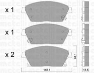 Комплект тормозных колодок METELLI 22-0839-0