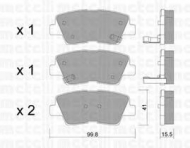 Комплект тормозных колодок METELLI 22-0886-0
