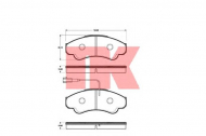 Комплект тормозных колодок NK 221948