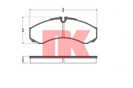 Комплект тормозных колодок NK 222367