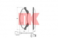 Комплект тормозных колодок NK 222564