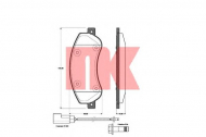 Комплект тормозных колодок NK 222566