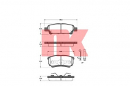 Комплект тормозных колодок NK 223027