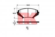 Комплект тормозных колодок NK 223247