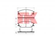 Комплект тормозных колодок NK 223403