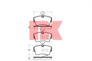 Комплект тормозных колодок NK 223610