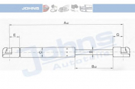 Газовая пружина JOHNS 50 02 03-91