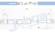 Газовая пружина JOHNS 55 08 95-91