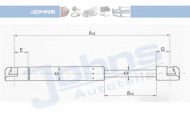 Газовая пружина JOHNS 55 15 03-91