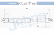 Газовая пружина JOHNS 55 71 95-91