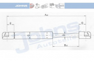 Газовая пружина JOHNS 60 06 95-91