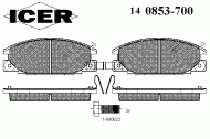 Комплект тормозных колодок ICER 140853-700