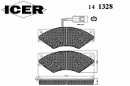 Комплект тормозных колодок ICER 141328