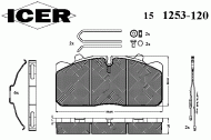 Комплект тормозных колодок ICER 151253-120
