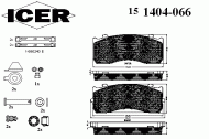 Комплект тормозных колодок ICER 151404-066