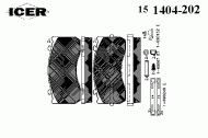 Комплект тормозных колодок ICER 151404-202