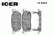 Комплект тормозных колодок ICER 180494