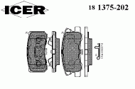 Комплект тормозных колодок ICER 181375-202