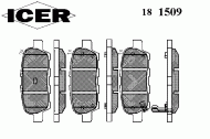 Комплект тормозных колодок ICER 181509