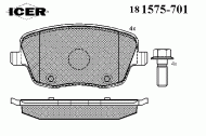 Комплект тормозных колодок ICER 181575-701