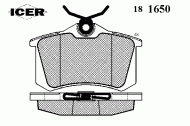 Комплект тормозных колодок ICER 181650