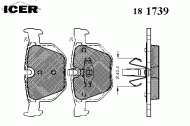 Комплект тормозных колодок ICER 181739