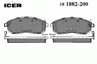 Комплект тормозных колодок ICER 181882-200