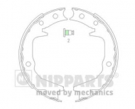 Комлект тормозных накладок NIPPARTS J3505039