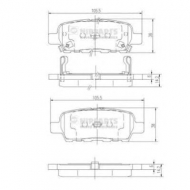 Комплект тормозных колодок NIPPARTS J3611044