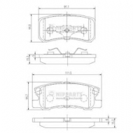 Комплект тормозных колодок NIPPARTS J3615010
