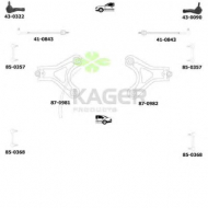 Подвеска колеса KAGER 80-0433