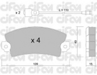 Комплект тормозных колодок CIFAM 822-005-4