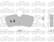 Комплект тормозных колодок CIFAM 822-143-0