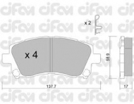 Комплект тормозных колодок CIFAM 822-296-0