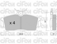 Комплект тормозных колодок CIFAM 822-305-0