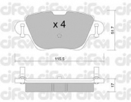 Комплект тормозных колодок CIFAM 822-319-0