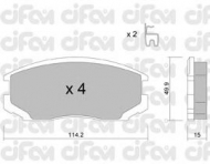 Комплект тормозных колодок CIFAM 822-382-0